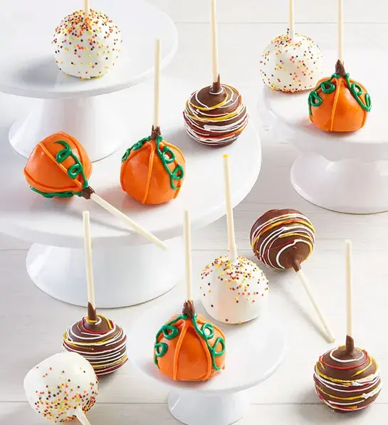 pumpkin spice with pumpkin cake pops