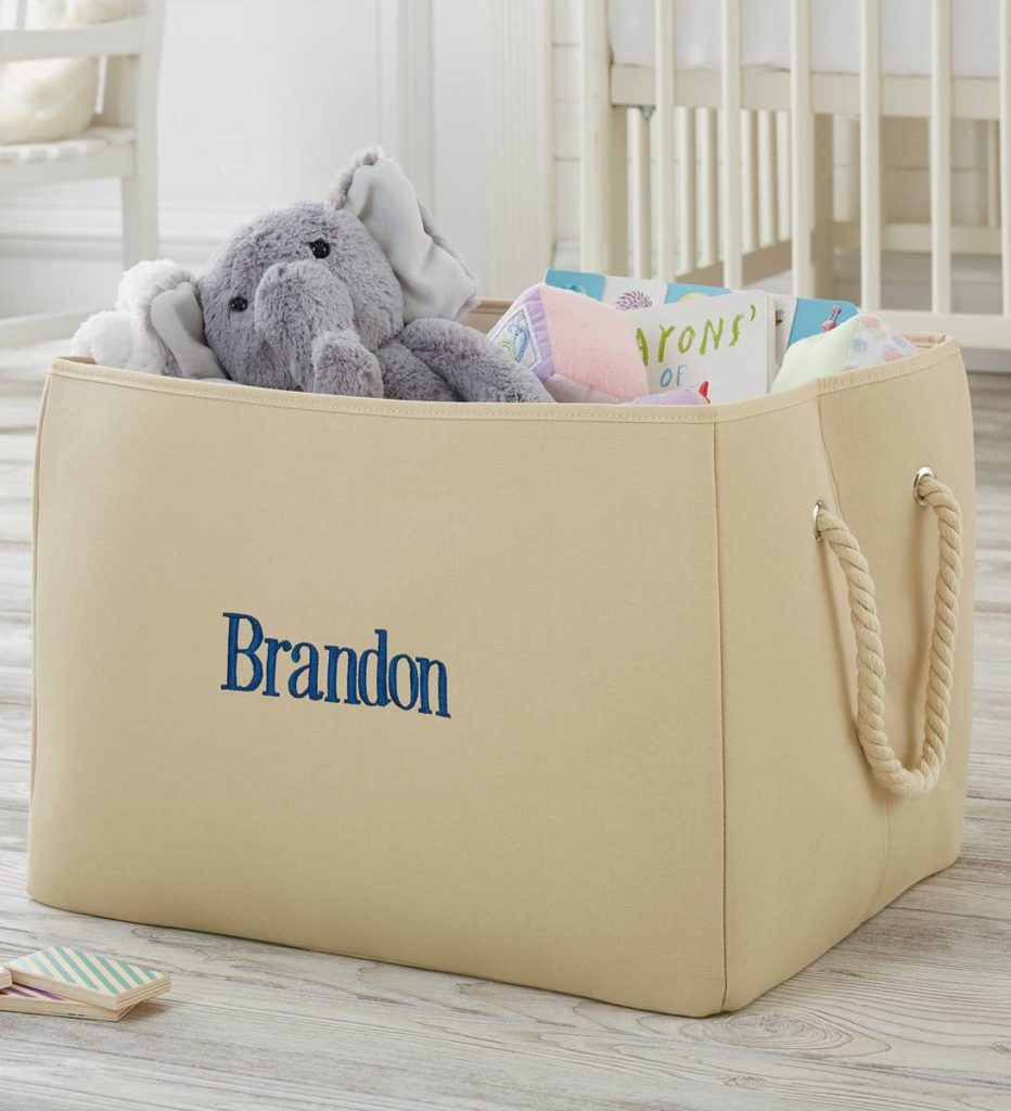 gifts for new parents with Personalized Embroidered Storage Tote
