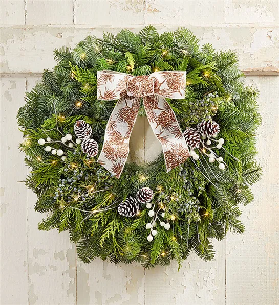 christmas scents with Snowy Pine Christmas Wreath