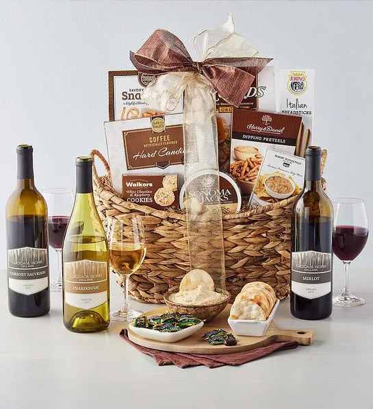 best hostess gift ideas with Entertainer Wine Gift Basket