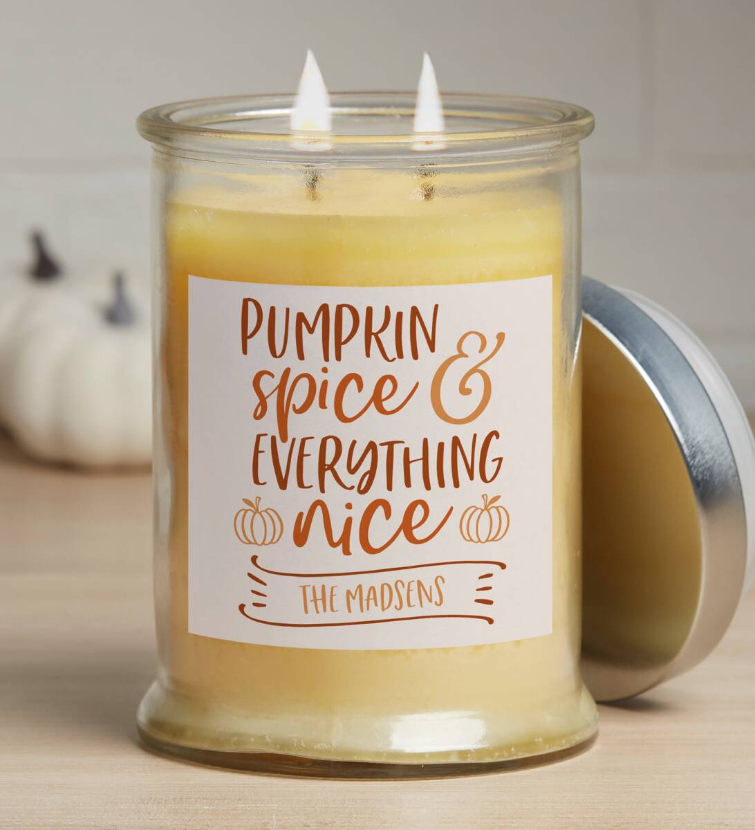 best hostess gift ideas with personalized candle