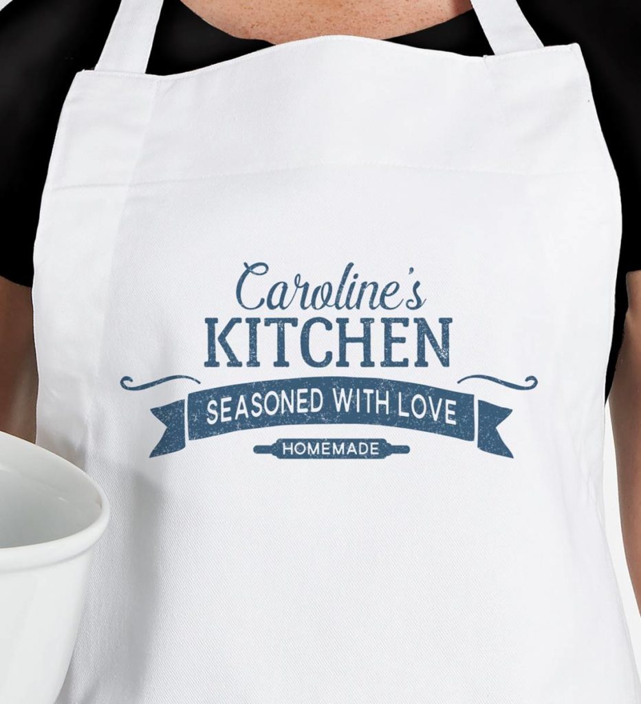 birthday gift ideas for mom with Baked With Love Personalized Apron Potholder