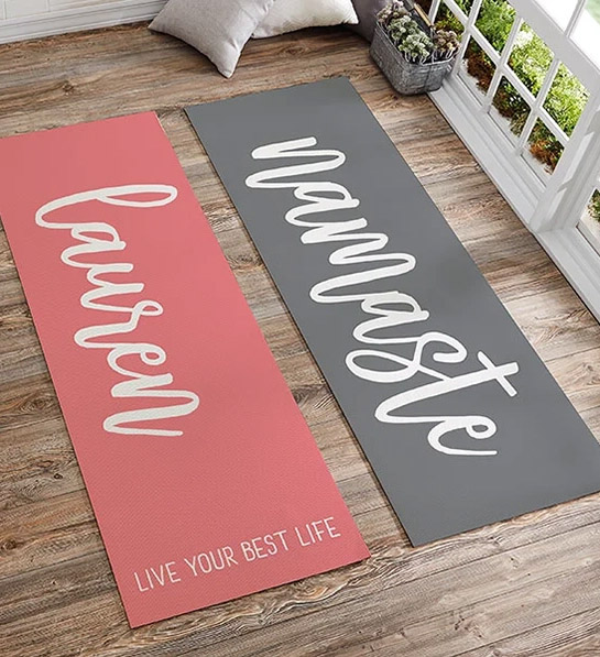 birthday gift ideas for mom with Personalized Yoga Mat