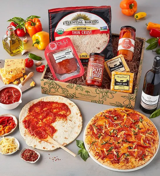 birthday gift ideas for mom with Pizza Kit with Wine