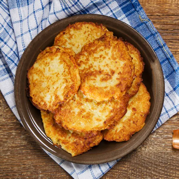 when is hanukkah with plate of latkes