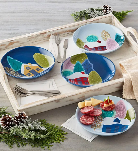 white elephant gift ideas with Holiday Appetizer Plates