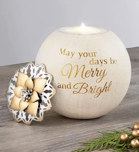 white elephant gift ideas with May Your Days Be Merry And Bright Candle