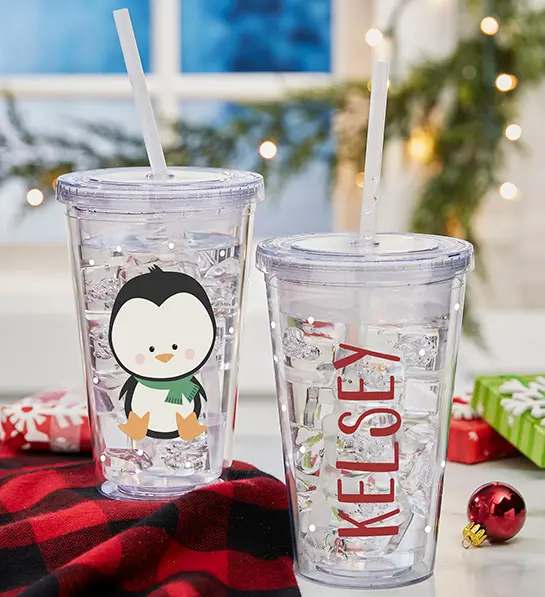 white elephant gift ideas with Personalized Holiday Tumbler