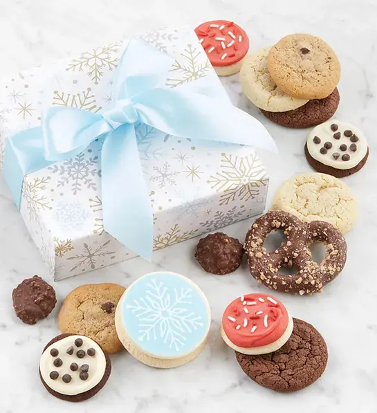 white elephant gift ideas with Sparkling Happy Holidays Treats Gift Box