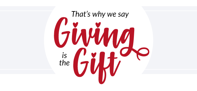 Logotipo del poder de dar Logotipo que muestra que dar es el regalo