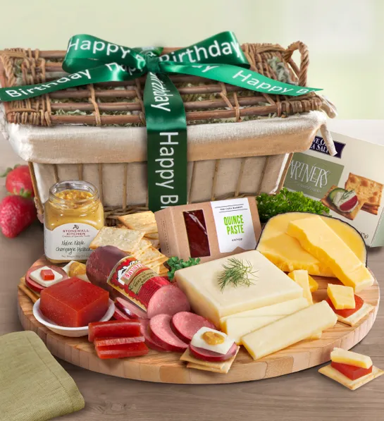 birthday gifts for capricorn with Birthday Epicurean Meat Cheese Gift Basket