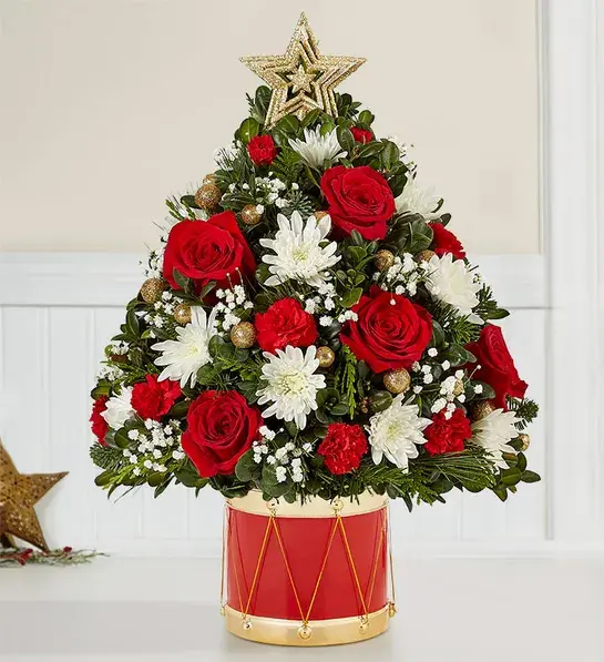trending christmas flowers and wreaths with Holiday Flower Tree® Musical Merriment