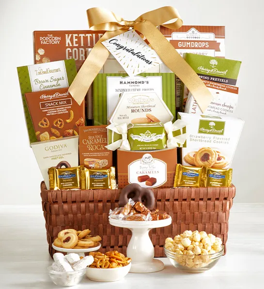 why setting goals is important with Classic Gourmet Congratulations Gift Basket