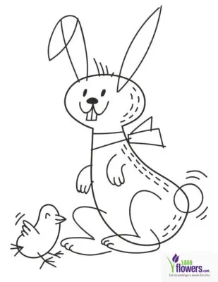 Flowers Easter Printable Coloring Page