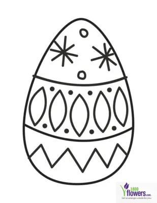 Flowers Easter Printable Coloring Page