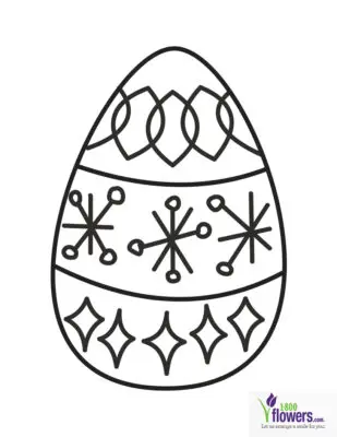 Flowers Easter Printable Coloring Page