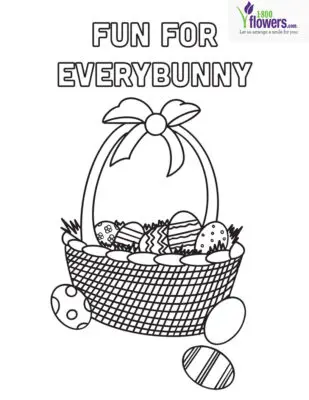 Flowers Easter Printable Coloring Page