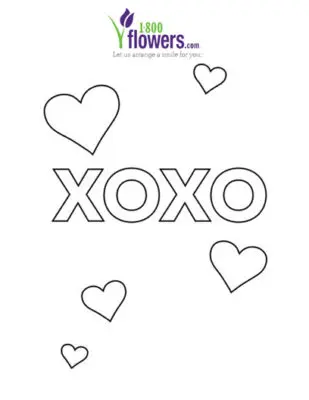 Flowers XOXO Valentines Printable Card