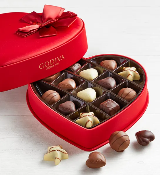 Godiva Luxury Fabric Heart Box