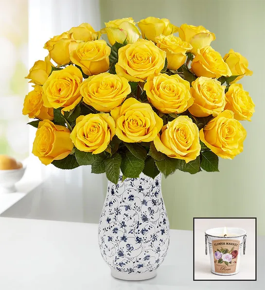 Valentines Day flowers for everyone with yellow roses