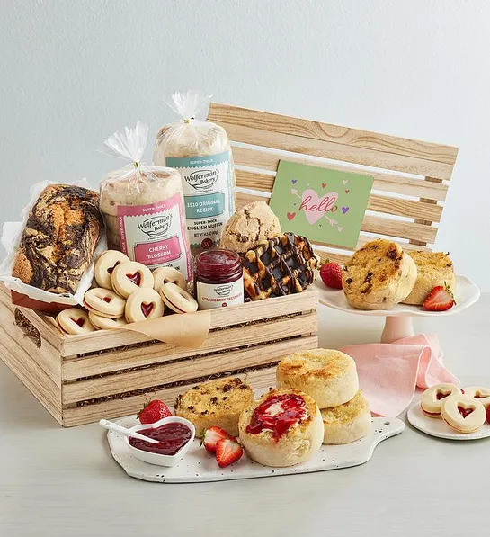 Valentines day party with valentines day gift crate