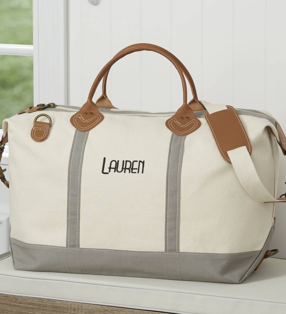 birthday gifts for her with Embroidered Canvas Duffel