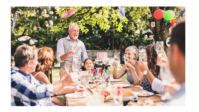 living eulogy man at table