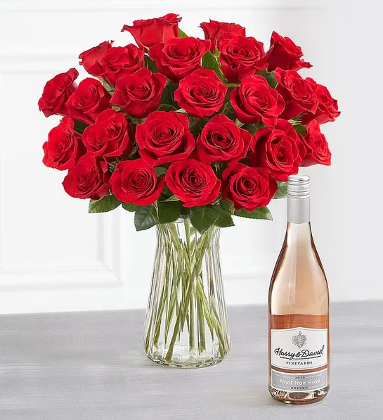 rose quotes with Red Roses and Wine