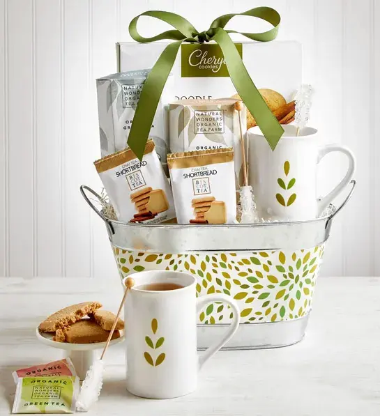 valentine's day gift ideas with tea gift basket