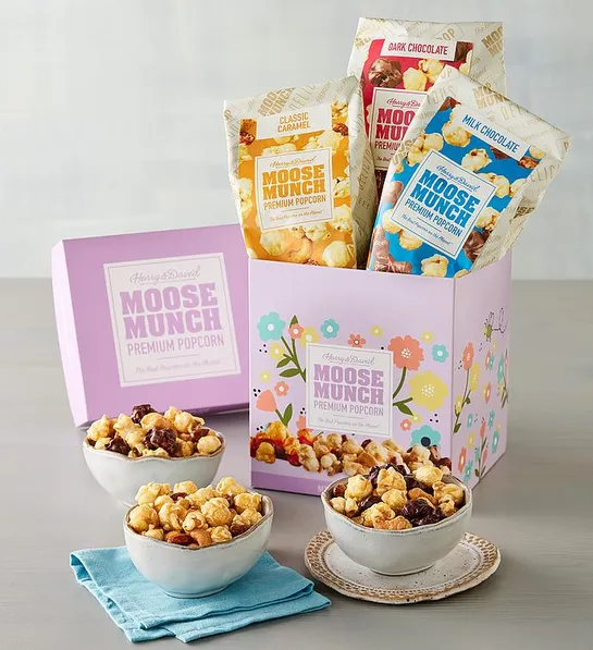 Easter basket stuffers with moose munch spring box