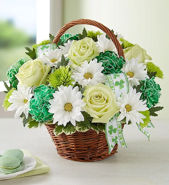 St Patricks Day Flower Basket