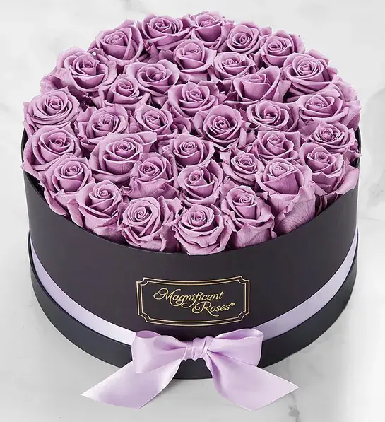 Gift Ideas for International Women's Day with Magnificent Roses® Preserved Lavender Roses