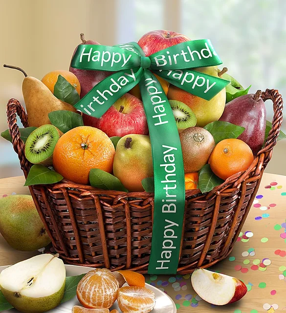 birthday traditions with birthday fruit basket