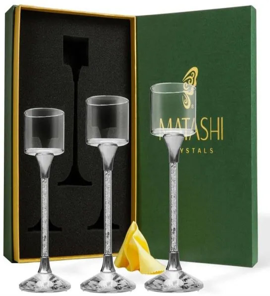 Regalos de Pascua con elegantes candelabros de té de cristal Matashi