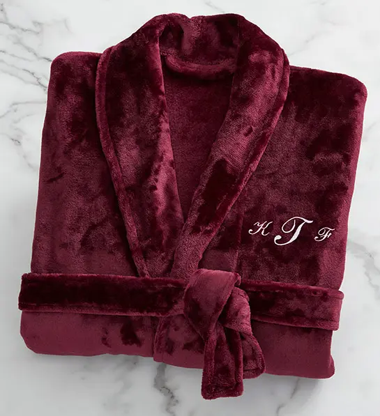 Gifts for moms with young children with personalized fleece robe