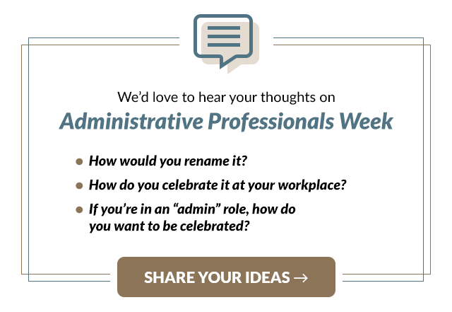 administrative profesionals day share ideas