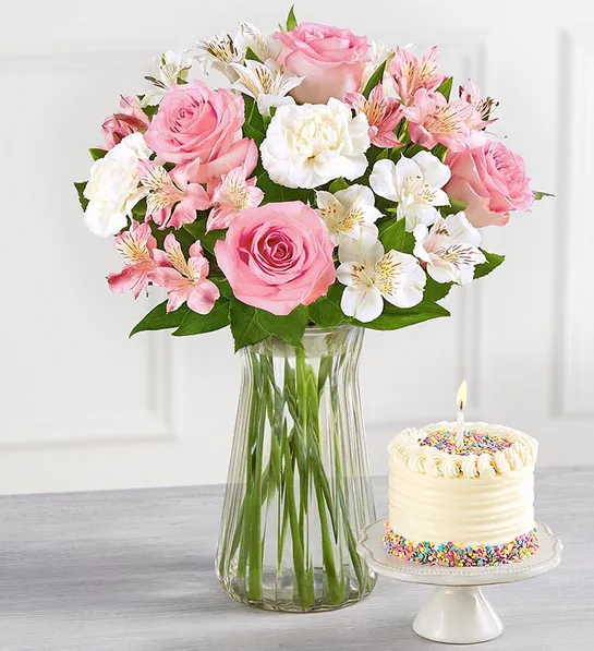 birthday gifts for taurus with Deliciously Decadent™ Cherished Blooms Time to Celebrate Birthday Cake™