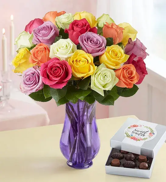 gifts for non traditional moms Two Dozen Assorted Roses