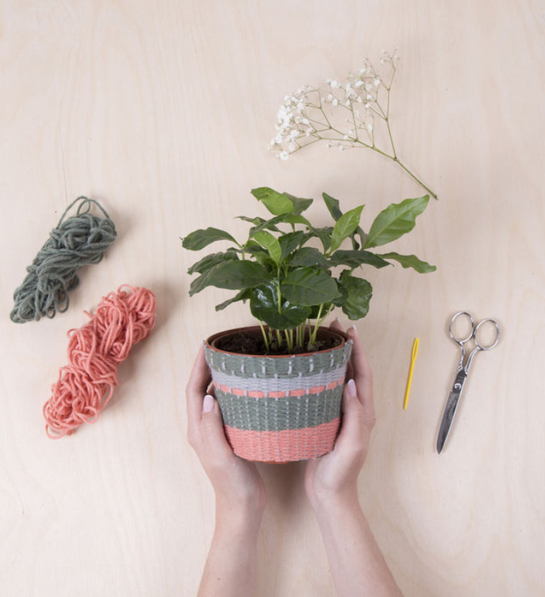 mothers day gift ideas with Knit Your Own Planter Cover Kit