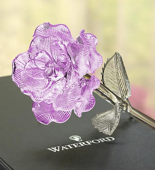 mothers day gift ideas with waterford glass rose