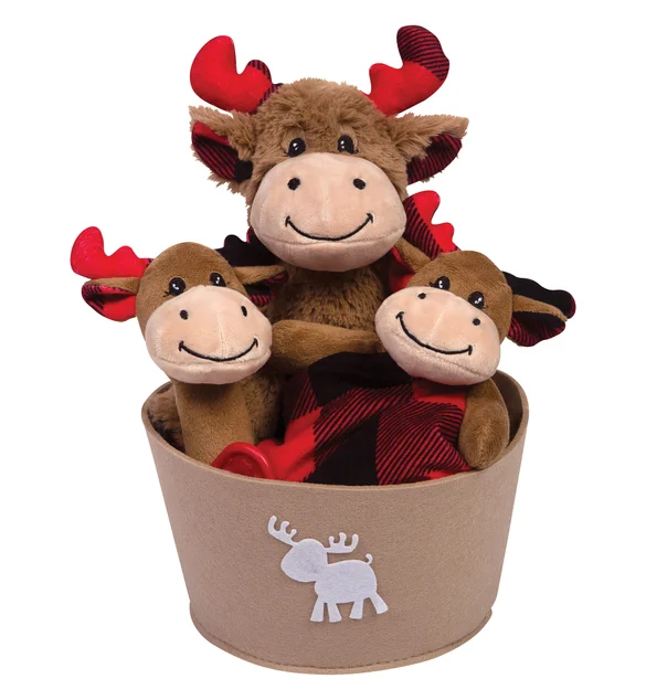 gifts for new parents with plush gift set bucket