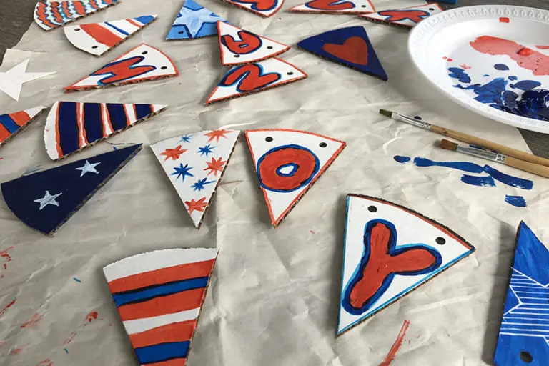 diy memorial day crafts with red white and blue triangles