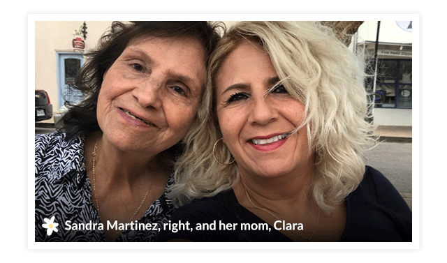 Foto de Sandra Martinez y su increíble mamá Clara