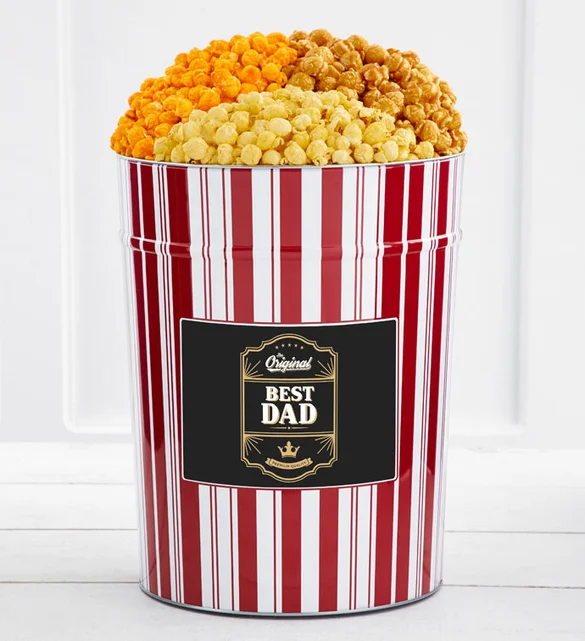unique father's day gifts with popcorn tin