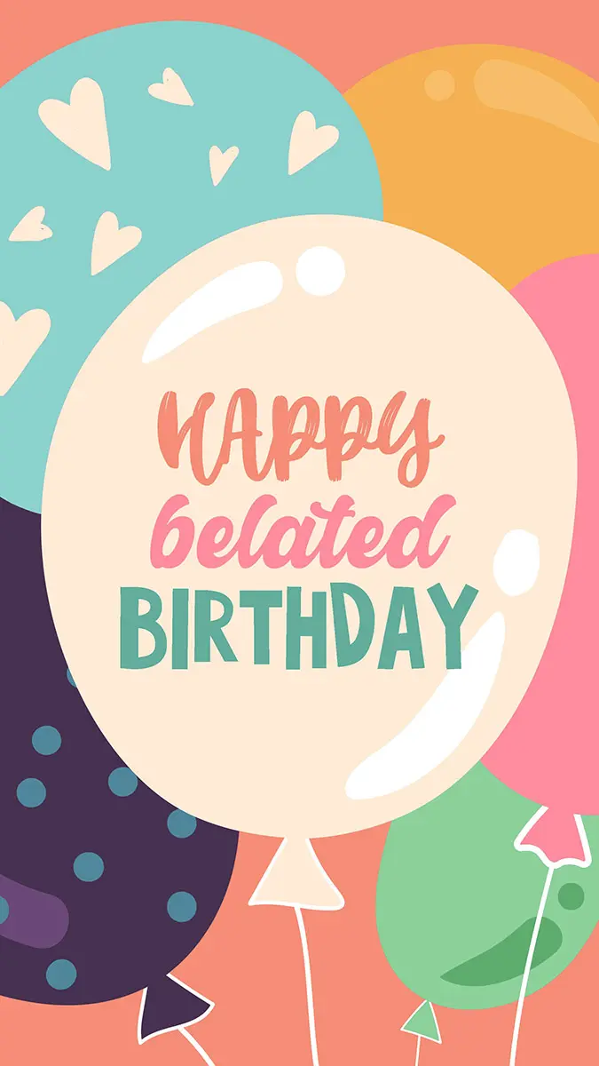 belated birthday wishes ecard