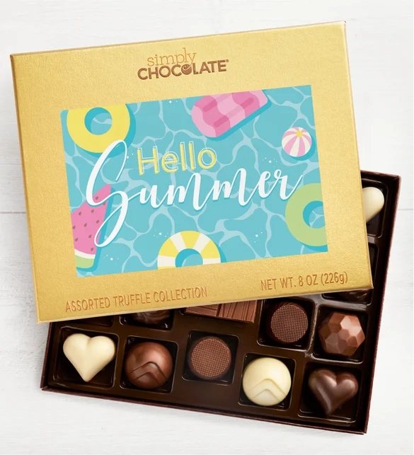 july birthdays with summer chocolates box