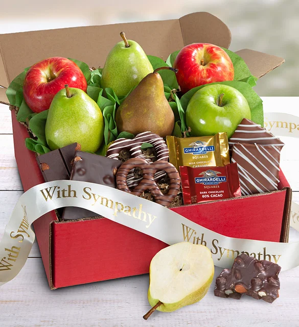sympathy gift etiquette with With Sincere Sympathy Fruit Sweets Box