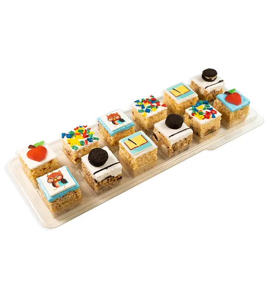 teacher gifts with back to school rice krispie treats