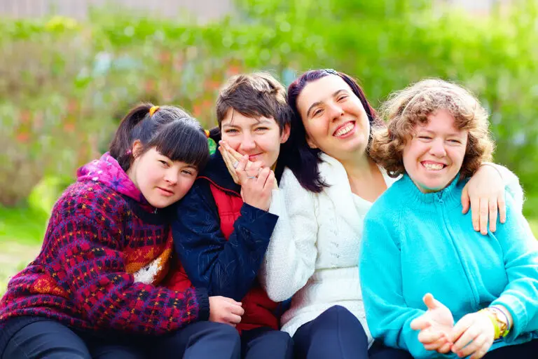 photo of people with disabilities having fun at a park