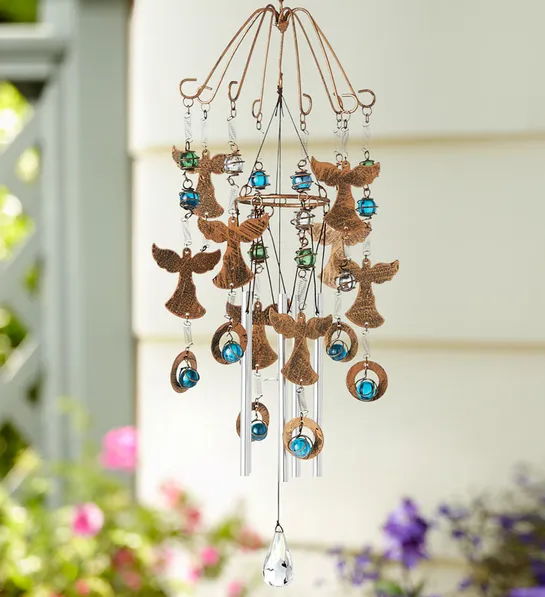 sympathy card Heavenly Angels Wind Chimes